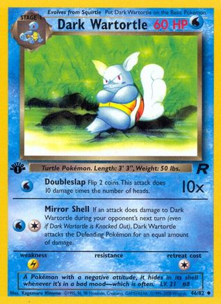Dark Wartortle 046/82/82 - Uncommon - 1st Edition