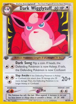 Dark Wigglytuff 040/105/105 - Uncommon - 1st Edition