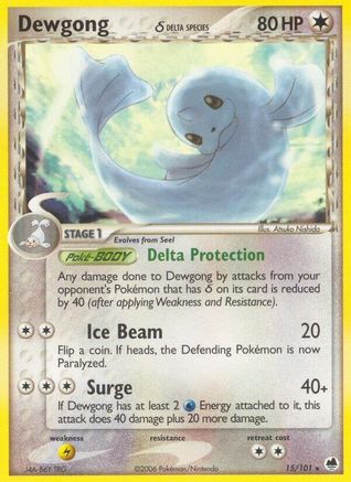 Dewgong (Delta Species) 015/101 - Rare - Reverse Holofoil