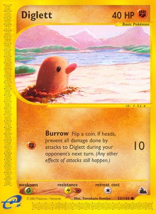 Diglett 050/144 - Common - Reverse Holofoil