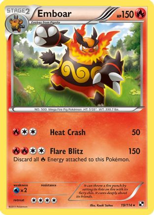 Emboar (19) 019/114/114 - Holo Rare - Holofoil