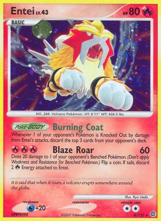 Entei 004/132/132 - Holo Rare - Holofoil