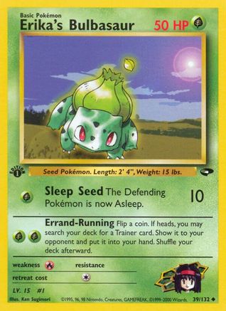 Erika's Bulbasaur 039/132/132 - Uncommon - 1st Edition