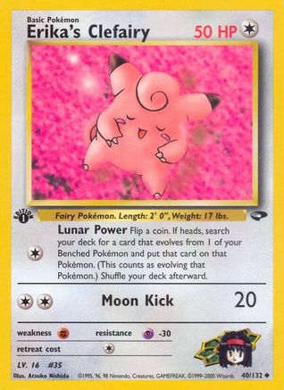 Erika's Clefairy 040/132/132 - Uncommon - 1st Edition