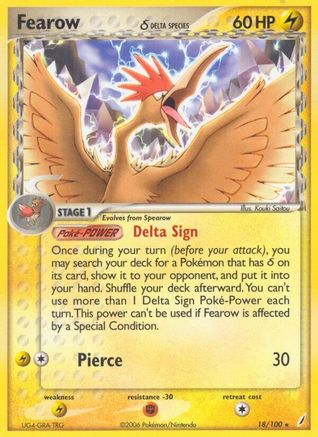 Fearow (Delta Species) 018/100/100 - Rare