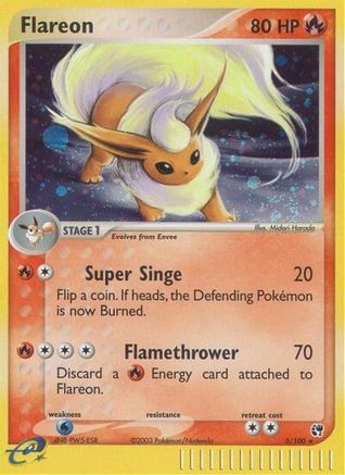 Flareon 005/100 - Holo Rare - Reverse Holofoil