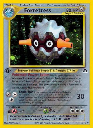 Forretress (2) 002/75/75 - Holo Rare - 1st Edition Holofoil