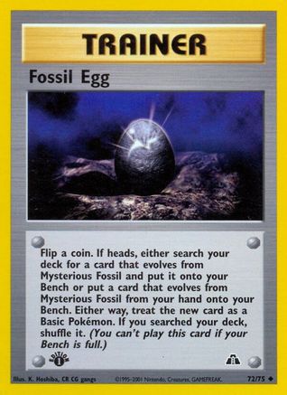 Fossil Egg 072/75/75 - Uncommon - 1st Edition