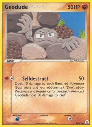 Geodude 053/92/92 - Common - Reverse Holofoil
