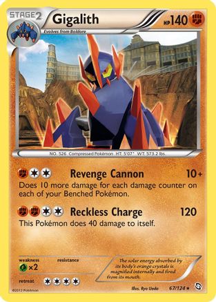 Gigalith 067/124 - Holo Rare - Holofoil