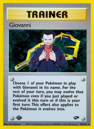 Giovanni (18) 018/132/132 - Holo Rare - Unlimited Holofoil