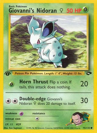 Giovanni's Nidoran F 075/132/132 - Common - Unlimited