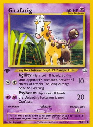 Girafarig 058/111/111 - Common - 1st Edition
