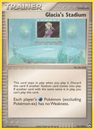 Glacia's Stadium 076/108 - Uncommon - Reverse Holofoil