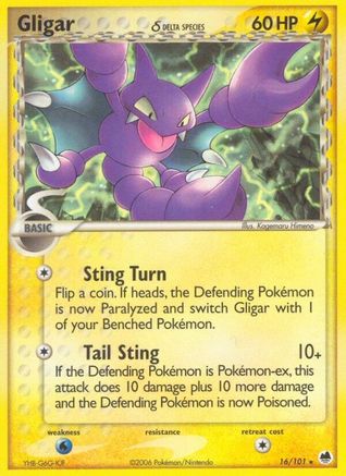 Gligar (Delta Species) 016/101/101 - Rare - Reverse Holofoil