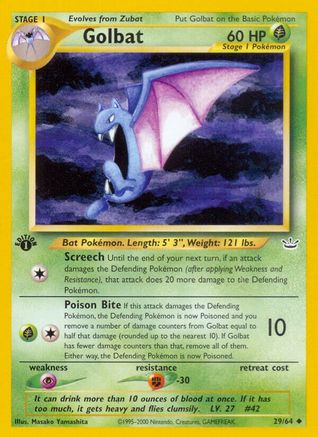 Golbat 029/64/64 - Uncommon - 1st Edition
