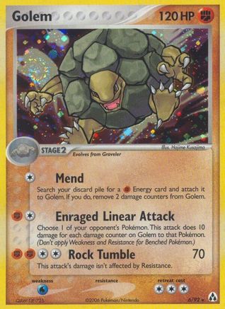 Golem 006/92/92 - Holo Rare - Reverse Holofoil