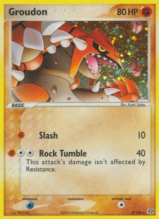 Groudon 005/106/106 - Holo Rare - Reverse Holofoil