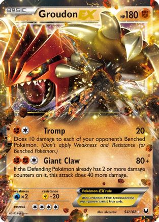 Groudon EX 054/108 - Ultra Rare - Holofoil