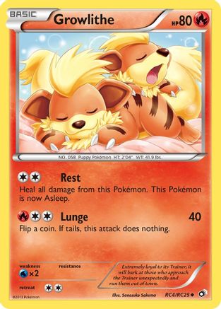 Growlithe RC4/RC25/113 - Uncommon - Holofoil