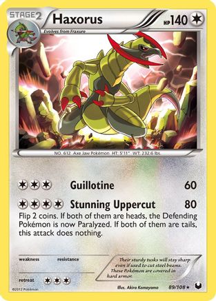 Haxorus 089/108 - Holo Rare - Holofoil