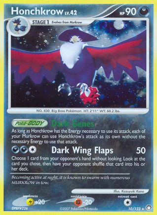 Honchkrow 010/123 - Holo Rare - Holofoil