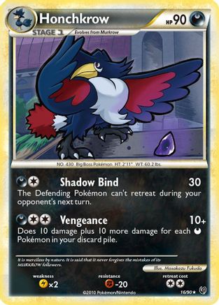 Honchkrow (16) 016/90/90 - Rare