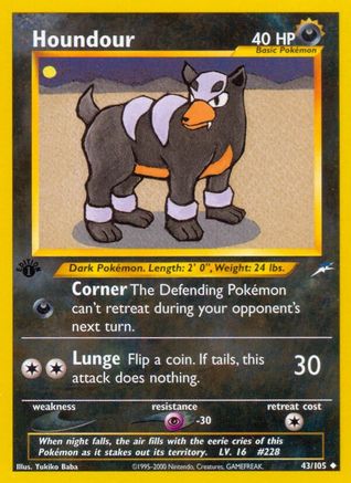 Houndour 043/105/105 - Uncommon - Unlimited