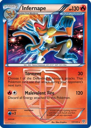 Infernape (Team Plasma) 017/135/135 - Holo Rare - Holofoil