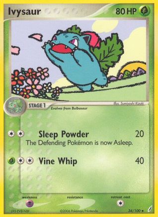 Ivysaur 034/100/100 - Uncommon - Reverse Holofoil