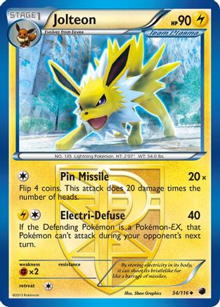 Jolteon (Team Plasma) 034/116/116 - Uncommon