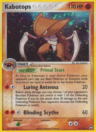 Kabutops 010/108 - Holo Rare - Reverse Holofoil