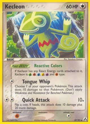 Kecleon 037/92/92 - Uncommon - Reverse Holofoil