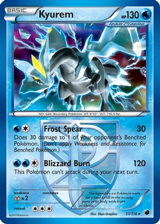 Kyurem (Team Plasma) 031/116 - Holo Rare - Holofoil