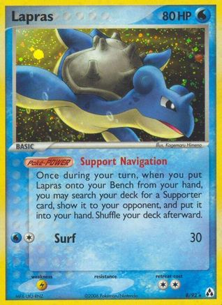 Lapras 008/92 - Holo Rare - Reverse Holofoil