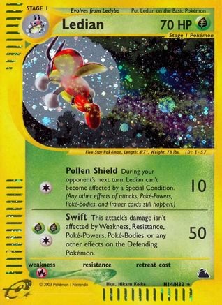 Ledian (H14) H14/144 - Holo Rare - Holofoil