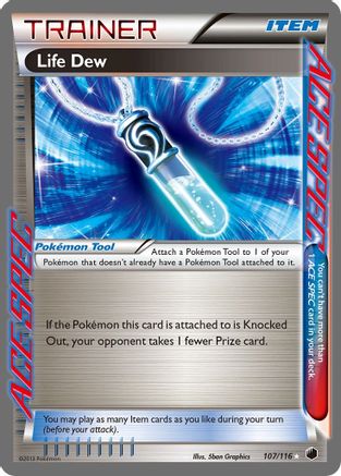 Life Dew 107/116 - Rare Ace - Holofoil