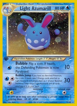 Light Azumarill 013/105/105 - Holo Rare - Unlimited Holofoil