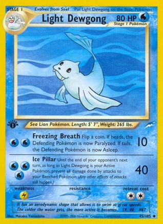 Light Dewgong 045/105/105 - Uncommon - 1st Edition