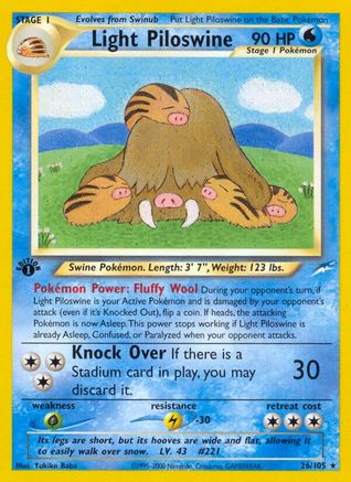 Light Piloswine 026/105 - Rare - Unlimited