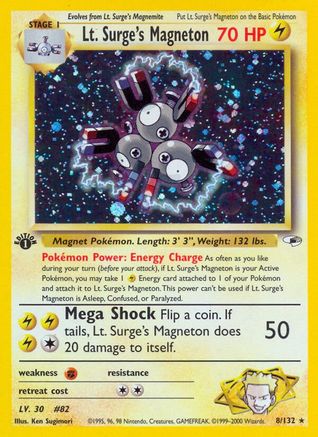 Lt. Surge's Magneton 008/132/132 - Holo Rare - Holofoil