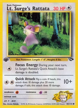 Lt. Surge's Rattata 085/132/132 - Common - Unlimited