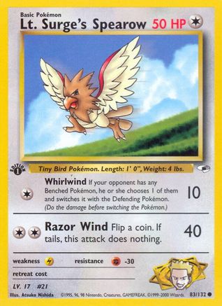 Lt. Surge's Spearow (83) 083/132/132 - Common - Unlimited