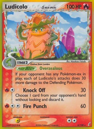 Ludicolo (Delta Species) 006/100/100 - Holo Rare - Holofoil