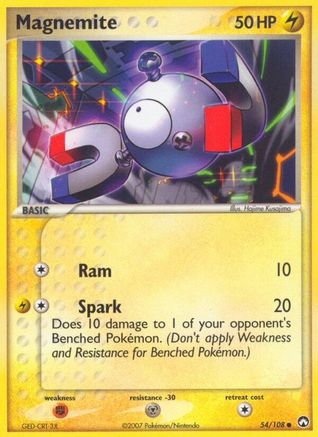 Magnemite 054/108 - Common - Reverse Holofoil