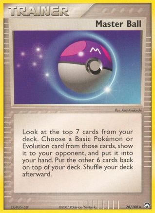 Master Ball 078/108/108 - Uncommon - Reverse Holofoil
