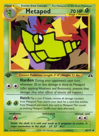 Metapod 042/75/75 - Uncommon - 1st Edition