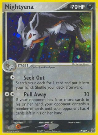 Mightyena 012/107 - Holo Rare - Reverse Holofoil