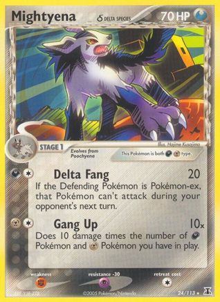 Mightyena (Delta Species) 024/113 - Rare - Reverse Holofoil