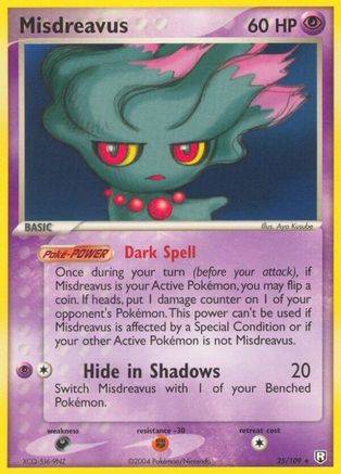 Misdreavus 025/109 - Rare - Reverse Holofoil